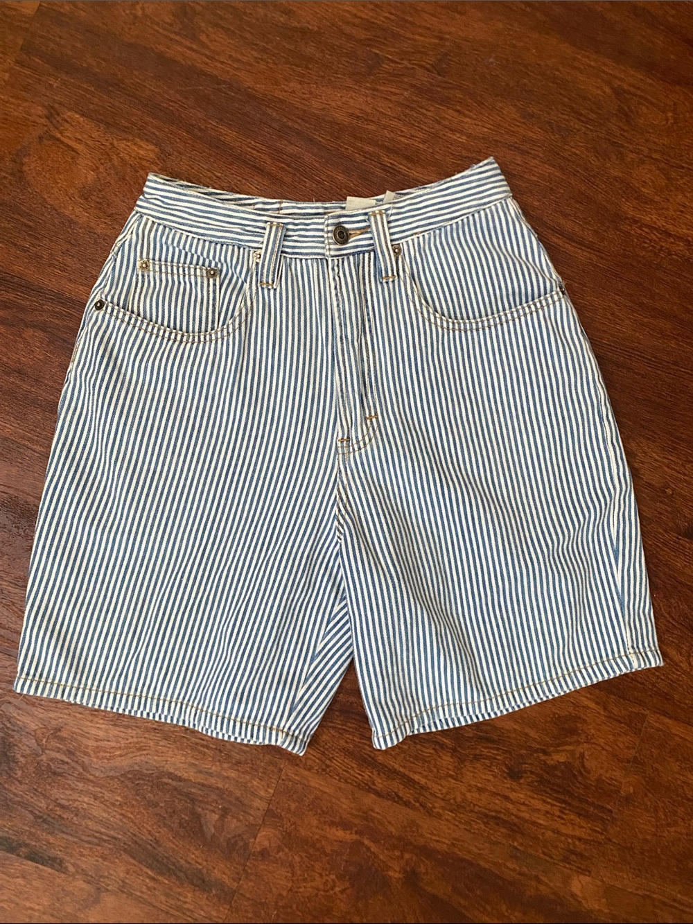 Striped denim Jorts!!!